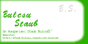 bulcsu staub business card